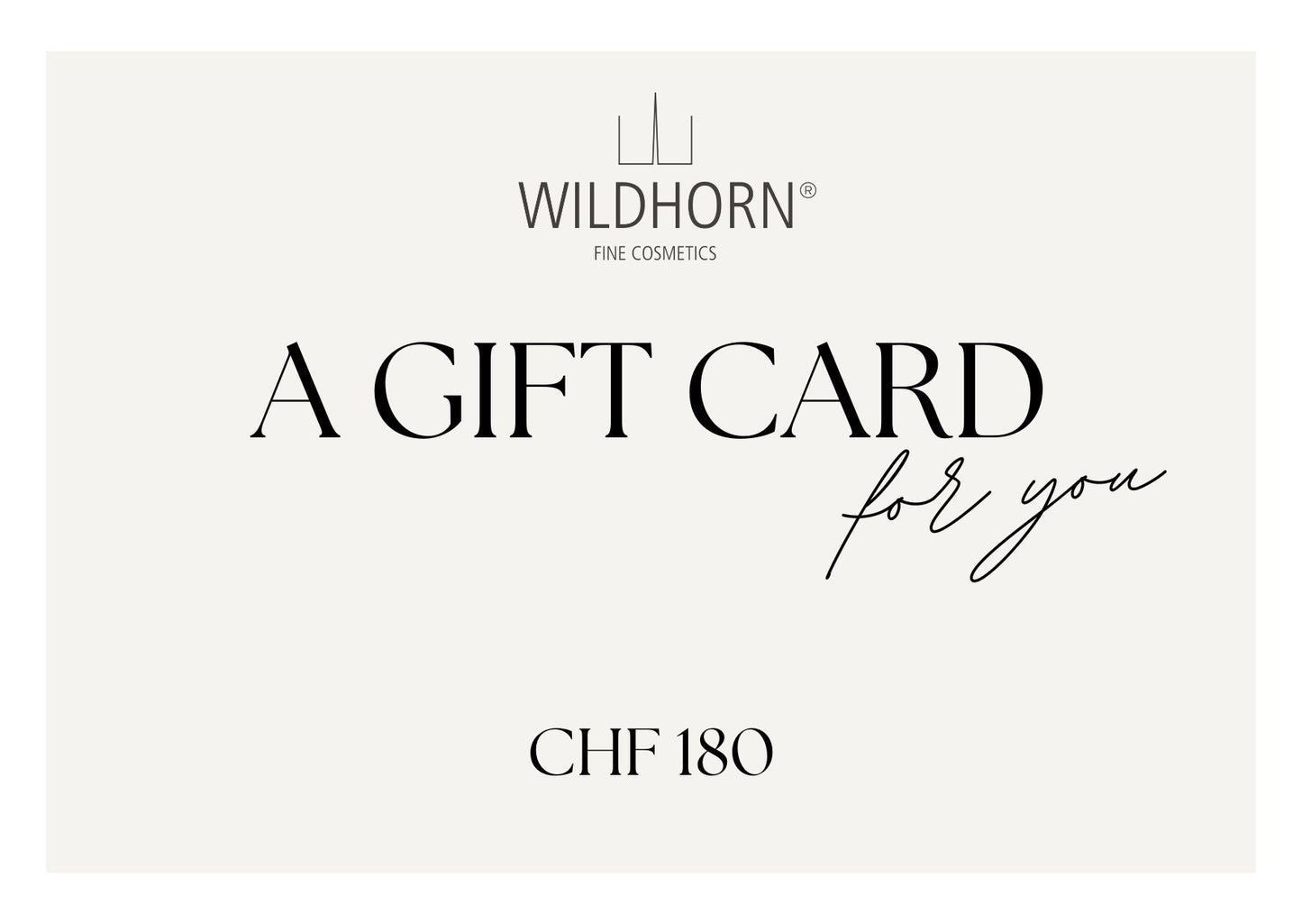  Gift card Wildhorn: triples the value of your purchase!